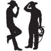 Beistle , 4 Piece Cowboy Silhouettes, 35” & 37” (Black)(Cowboy Silhouettes (4-Pack))