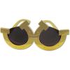Beistle Plastic Horseshoe Fun Novelty Party Glasses For Western Theme Photo(Gold/Black)
