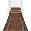 Beistle Wooden Plank Runner, 24″ x 10′, Brown(Railroad Track)