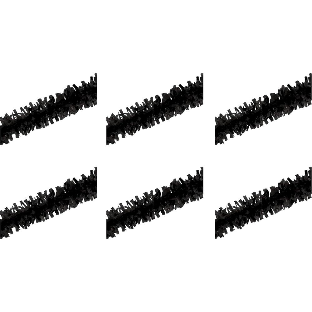 imageBeistle 6 Piece Black Tissue Paper Festooning Garlands Hanging Decorations For New Years Eve Birthday Party Supplies And Parade Floats