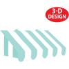 Beistle 2-Pack 3-D Teal and White Awning Wall Decorations, Ideal for Spring, Summer, Carnival, Beach, Ocean, and Under the Sea Themes, 24.75″ x 8.75″