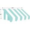Beistle 2-Pack 3-D Teal and White Awning Wall Decorations, Ideal for Spring, Summer, Carnival, Beach, Ocean, and Under the Sea Themes, 24.75″ x 8.75″