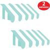 Beistle 2-Pack 3-D Teal and White Awning Wall Decorations, Ideal for Spring, Summer, Carnival, Beach, Ocean, and Under the Sea Themes, 24.75″ x 8.75″