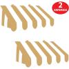 Beistle 3-D Gold and White Awning Wall Decoration, Set of 2, Versatile Cardboard Party Displays for Themed Events and Elegant Decorative Backdrops, 24.75” x 8.75”