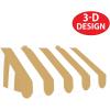Beistle 3-D Gold and White Awning Wall Decoration, Set of 2, Versatile Cardboard Party Displays for Themed Events and Elegant Decorative Backdrops, 24.75” x 8.75”