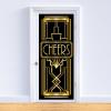 Beistle Barn Door Cover(Black/Gold)