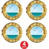 Cruise Ship Porthole Peel ‘N Place 15 inch Pack of 4