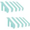 Beistle 2-Pack 3-D Teal and White Awning Wall Decorations, Ideal for Spring, Summer, Carnival, Beach, Ocean, and Under the Sea Themes, 24.75″ x 8.75″