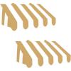 Beistle 3-D Gold and White Awning Wall Decoration, Set of 2, Versatile Cardboard Party Displays for Themed Events and Elegant Decorative Backdrops, 24.75” x 8.75”