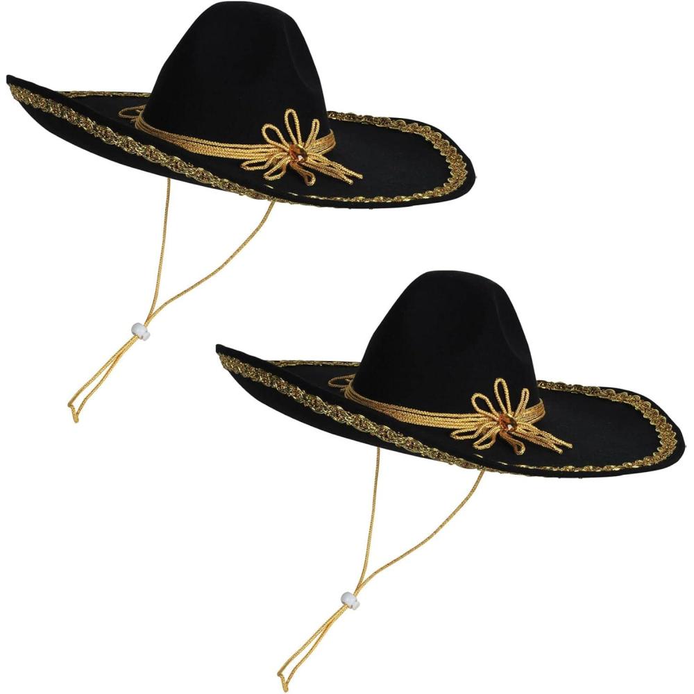 imageBeistle Felt Sombrero Hats Mexican Theme Fiesta Party SuppliesFelt Sombrero 2pack