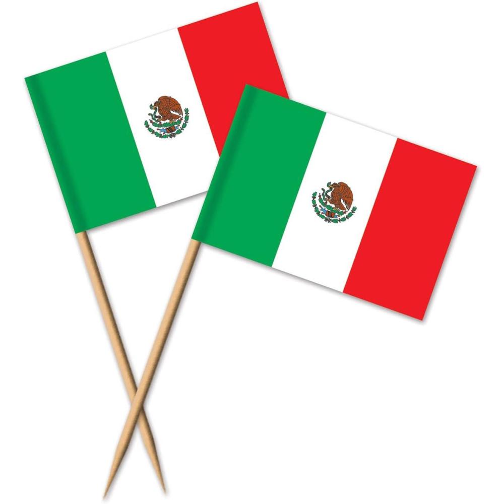 imageBeistle S60112AZ4 Mexican Flag Picks RedWhiteGreenMexican Flag Picks  200 Pack