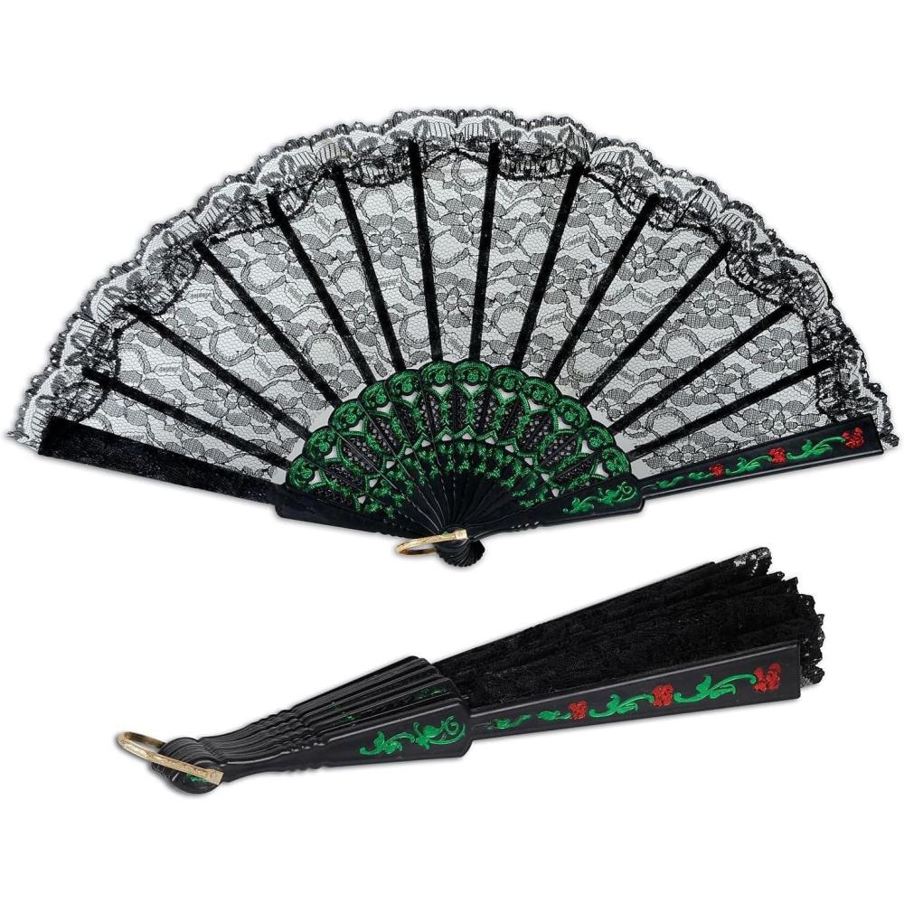 imageFiesta Fan black lace Party Accessory 1 count 1Pkg