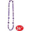 Beistle 12-Pack Congrats Graduate Beads of Expression, 36-Inch, Purple(Purple)