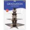 Beistle 3-Tier Congrats Grad Cupcake Stand Dessert Holder Graduation Party Decorations