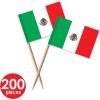 Beistle S60112AZ4 Mexican Flag Picks, Red/White/Green(Mexican Flag Picks – (200 Pack))