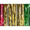 Pkgd 1-Ply FR Metallic Table Skirting (red, gold, green) Party Accessory  (1 count) (1/Pkg)