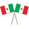 Beistle S60112AZ4 Mexican Flag Picks, Red/White/Green(Mexican Flag Picks – (50 Pack))
