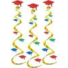 Printed Grad Cap Whirls (green) (3/Pkg)(Grad Cap Whirls)