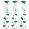 Printed Grad Cap Whirls (green) (3/Pkg)(Printed Grad Cap Whirls – Green)
