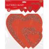 Beistle 12 Piece 5″ – 12″ Red Paper Glittered Heart Cut Outs For Valentine’s Day Decorations, Classroom Bulletin Board Décor, Craft Supplies, Made In USA Since 1900