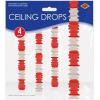 Beistle 4 Piece 14′ 6″ x 4.5″ Paper Hanging Ceiling Garlands Party Decorations, Photo Booth Backdrops, Background Décor, Red/White