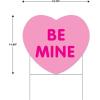 Beistle 4 Piece Corrugated Plastic Candy Heart Yard Signs With Metal Stakes, Happy Valentine’s Day Lawn Decorations For Outdoors, Made In USA Since 1900