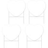 Beistle 4 Piece Corrugated Plastic Candy Heart Yard Signs With Metal Stakes, Happy Valentine’s Day Lawn Decorations For Outdoors, Made In USA Since 1900