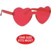 Beistle Red Heart Glasses, 3 Pairs, Stylish and Fun Heart-Shaped Novelty Sunglasses, Eyewear Accessories and Party Favors for Costumes, Valentine’s Day, and Retro Events, One Size