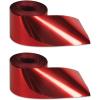 Beistle 2 Piece 200 FT Red Metallic Plastic Streamers for Birthday Party, Patriotic Supplies, and Valentine’s Day Decorations, Made In USA Since 1900, 2″ x 200′