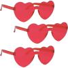 Beistle Red Heart Glasses, 3 Pairs, Stylish and Fun Heart-Shaped Novelty Sunglasses, Eyewear Accessories and Party Favors for Costumes, Valentine’s Day, and Retro Events, One Size