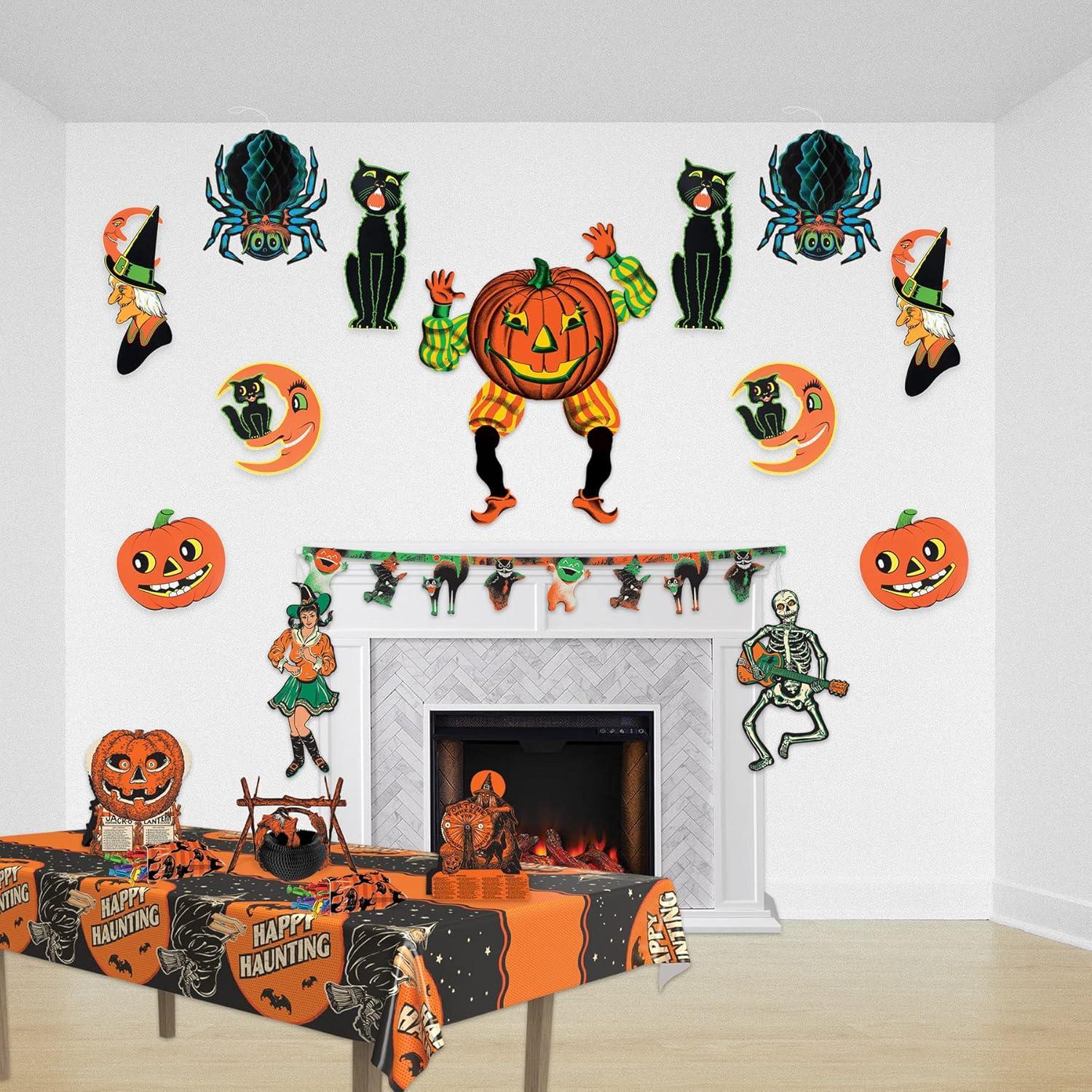 imageBeistle 8 Piece Retro Vintage Paper Halloween Decoration Cut Outs