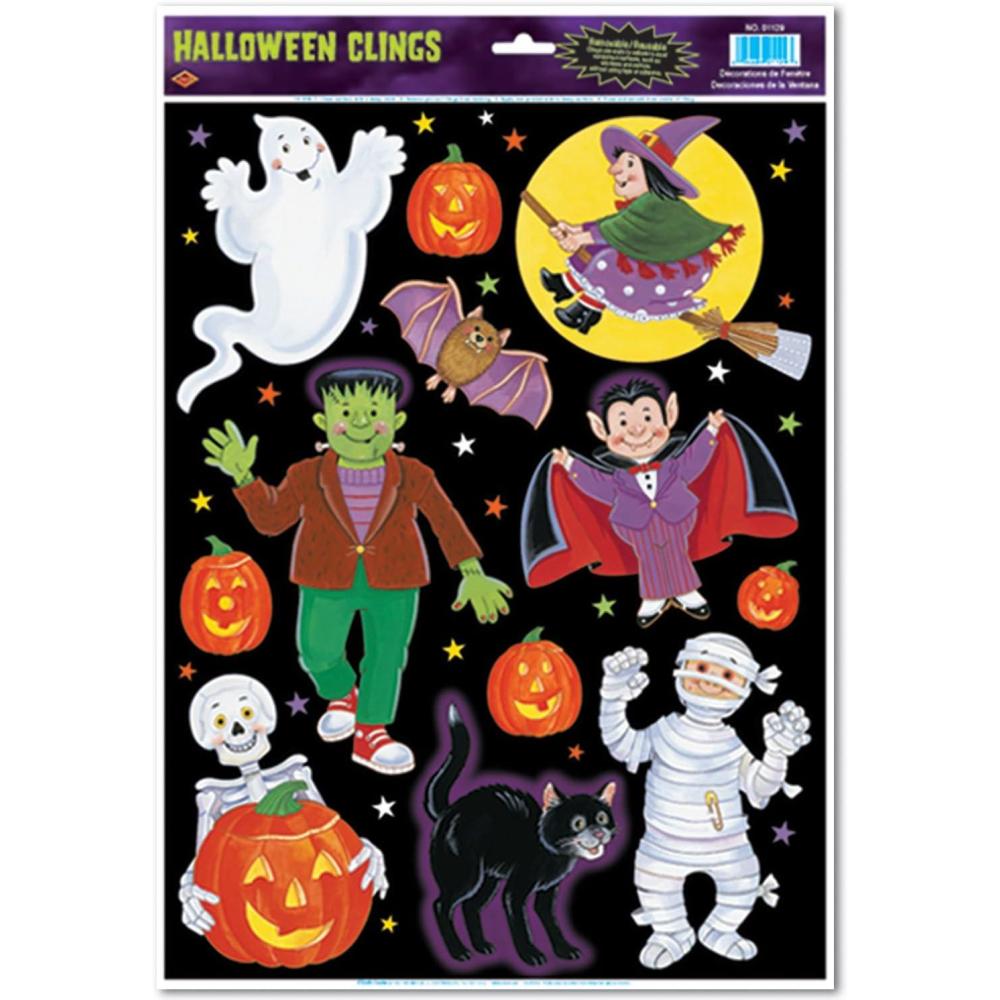imageHalloween Character Clings Party Accessory 1 count 12Sh