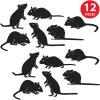Beistle 12 Piece 6.25″ – 8.5″ Mice Silhouette Cut Outs, Creepy Halloween Party Decorations