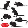 Beistle 12 Piece 6.25″ – 8.5″ Mice Silhouette Cut Outs, Creepy Halloween Party Decorations