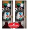 Beistle 2 Piece Creepy Clown Door Covers – Spine-Chilling Halloween Decorations To Haunt Your Home, Celebrating With You Since 1900