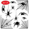 Beistle 4 Sheets (44 Pieces) Black Spider & Web Window Clings – Creepy And Realistic Looking Halloween Decorations For Spooking Up Your Home, Made In USA Since 1900