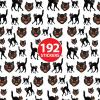 Beistle Vintage Halloween Black Cat Stickers – 16 Sheets of Retro Peel-and-Stick Decals with Classic Faces and Spooky Poses, 192 Total Seals for Crafts, Scrapbooking and Party Handouts