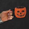 Beistle Vintage Halloween Ceramic J-O-L Mug – Retro Style Holiday Coffee Cup, Orange Jack-O-Lantern Drinkware with Classic Pumpkin Face, Seasonal Party Tableware, Dishwasher and Microwave Safe, 12 Oz