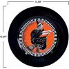 Beistle Vintage Halloween Witch Platter – 2 Pack Black & Orange Decorative Serving Tray, Retro Holiday Party Plate, Flying Witch Design, Nostalgic Seasonal Tableware for Candy Desserts & Treats, 12⅞”