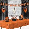 Glittered Happy Halloween Streamer Party Accessory (1 count) (1/Pkg)