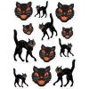 Beistle Vintage Halloween Black Cat Stickers – 16 Sheets of Retro Peel-and-Stick Decals with Classic Faces and Spooky Poses, 192 Total Seals for Crafts, Scrapbooking and Party Handouts