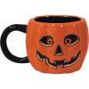 Beistle Vintage Halloween Ceramic J-O-L Mug – Retro Style Holiday Coffee Cup, Orange Jack-O-Lantern Drinkware with Classic Pumpkin Face, Seasonal Party Tableware, Dishwasher and Microwave Safe, 12 Oz