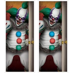 Beistle 2 Piece Creepy Clown Door Covers – Spine-Chilling Halloween Decorations To Haunt Your Home, Celebrating With You Since 1900