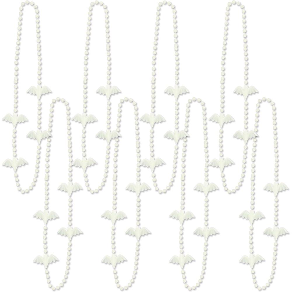 imageBeistle Dark Bat Beaded 8 Piece Halloween Party Accessories Glowing Necklace Decorations for TrickorTreat Haunted House Events and Spooky Costumes 36 Yellow