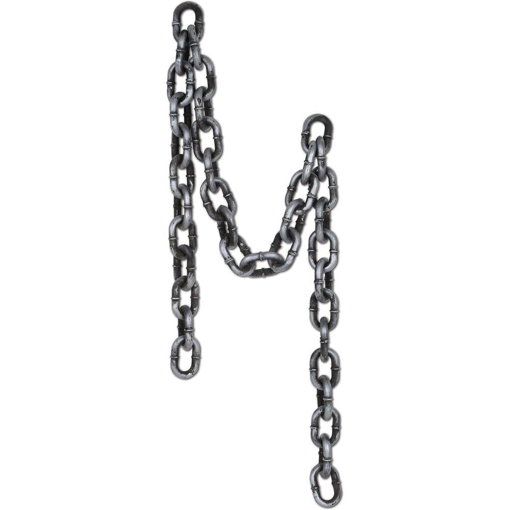 imageBeistle Silver Chain Plastic Chain Link for Halloween Parties Fake Chain Halloween Accessory ampamp Scary Decor for Spooky Dungeon ampamp Haunted Houses 61 piece