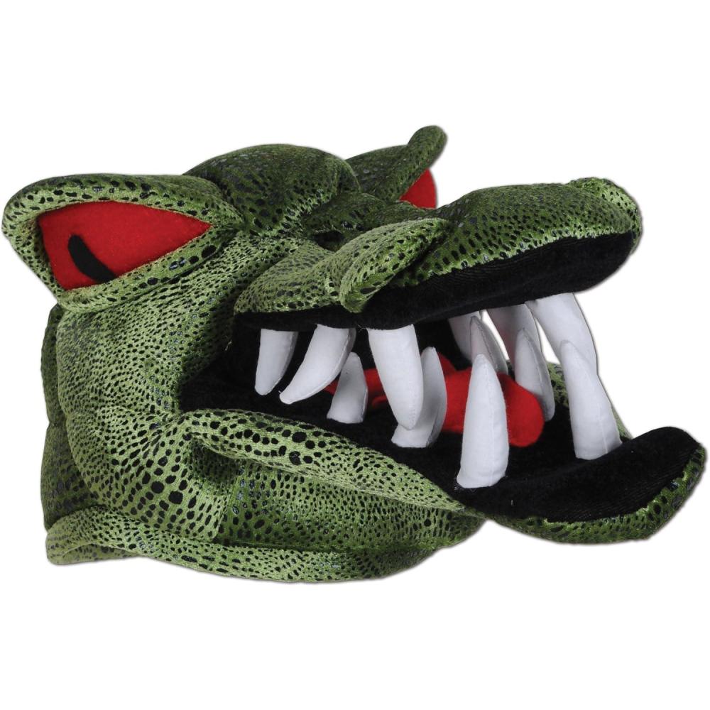 imageBeistle Unisex Plush Crocodile Hat Halloween Dress UpPhoto Booth PropAustralian Themed Party SuppliesReptile Gator CapCrocodile