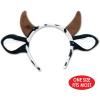 Beistle 3 Piece Cow Ears and Horns Headbands For Farm Theme Western Party Costume Accessories, Celebrating With You Since 1900