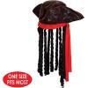 Beistle Caribbean Pirate Hat with Dreadlocks(Caribbean Pirate)
