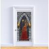 Beistle Castle Entrance Door Covers 2-Count – Plastic Gothic Decorations with Torches and Stone Staircase for Haunted Houses, Dungeon Themes, Halloween Parties and Fantasy Events, 5’ x 30”