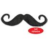 Beistle Handlebar Hairy ‘Staches – 4 Pack, Black Self-Adhesive Polyester Handlebar Mustaches, Halloween Costume Accessories for Disguises, Photo Booths, Western Parties, and Character Dress-Up, 5”